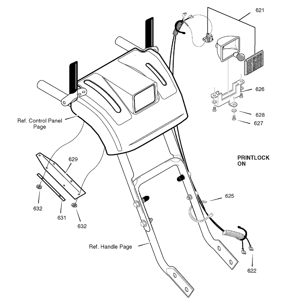 Headlight Diagram and Parts List for 1695363-6271200X54 2007 Briggs and Stratton Snow Blower